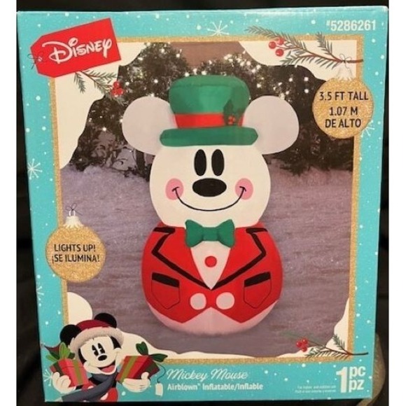 Gemmy Other - Disney Airblown Inflatable Mickey Mouse Christmas Snowman - Gemmy - New